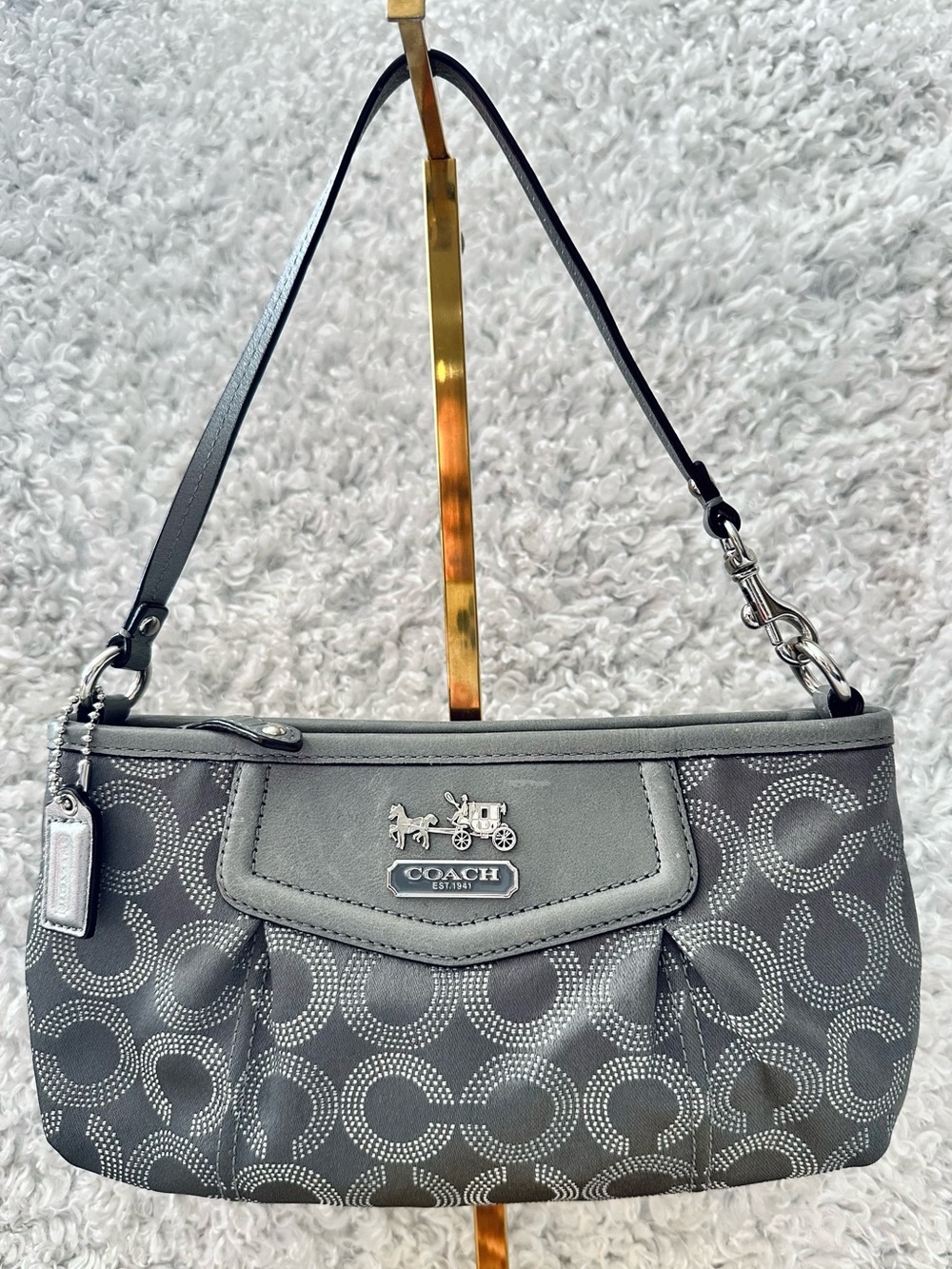 COACH Madison Dotted Op Art Mini-bag/Clutch/Wristlet